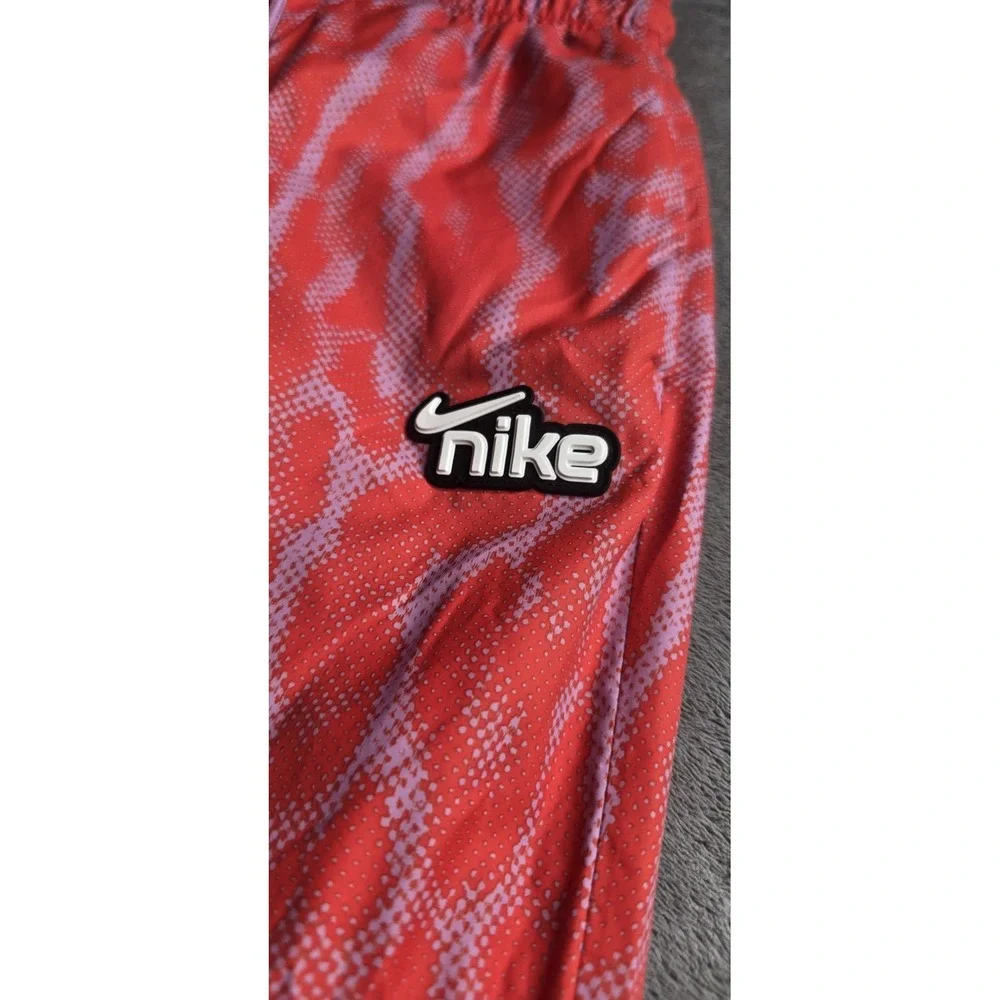 Nike Sportswear Woven Training Jogger Pants Women Small Orange Pink Animal Print